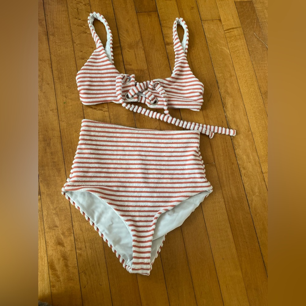 Mara Hoffman lace up, high waist bikini XS/XXS